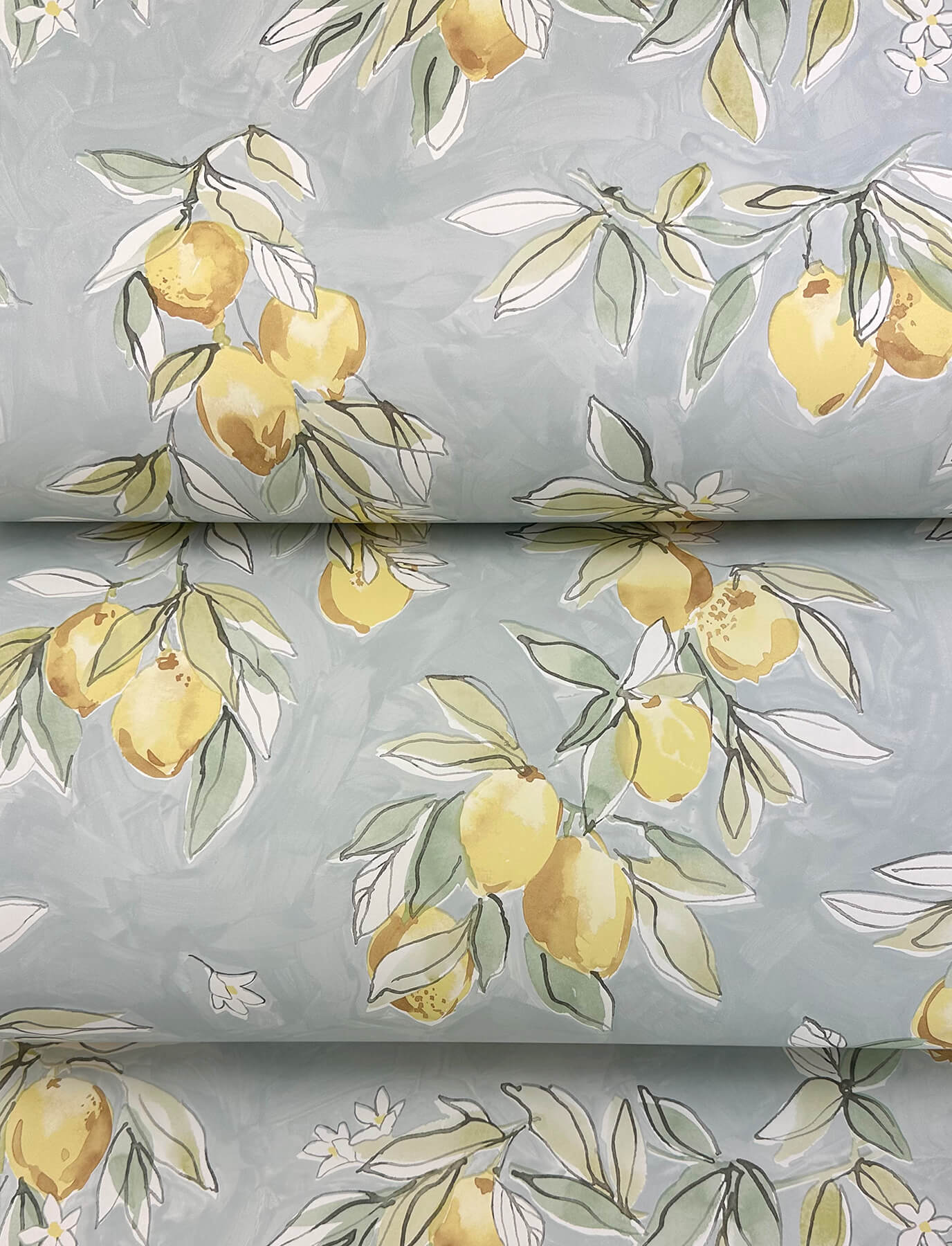Chesapeake Wildflower Lemonade Wallpaper - Aqua