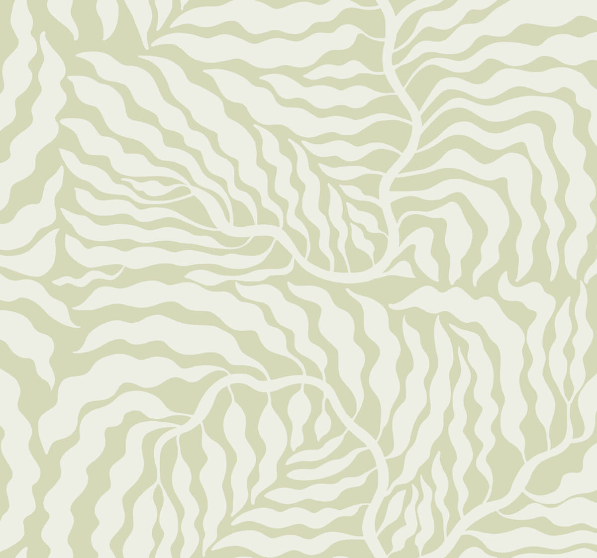 York Artistic Abstracts Fern Fronds Wallpaper - Green