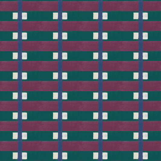 Mitchell Black Blessed Little Bungalow Lowcountry Sweetgrass Wallpaper - Plum Peacock