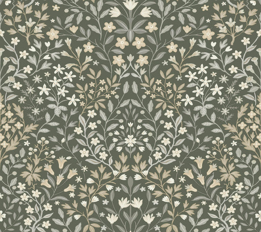 Magnolia Home Garden Terrace Wallpaper - Olive