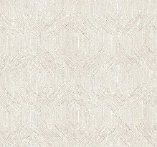 Candice Olson Natural Discovery Fine Line Geometric Wallpaper - Taupe