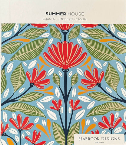 Seabrook Summer House Tarra Monstera Leaf Wallpaper - White Sand