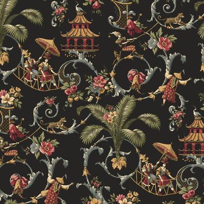 York Waverly Classics Mandarin Rose Wallpaper - Red