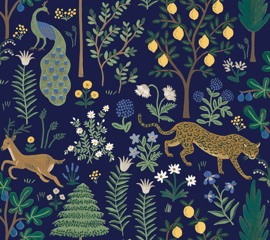 Rifle Paper Co. Menagerie Peel & Stick Wallpaper - Blue