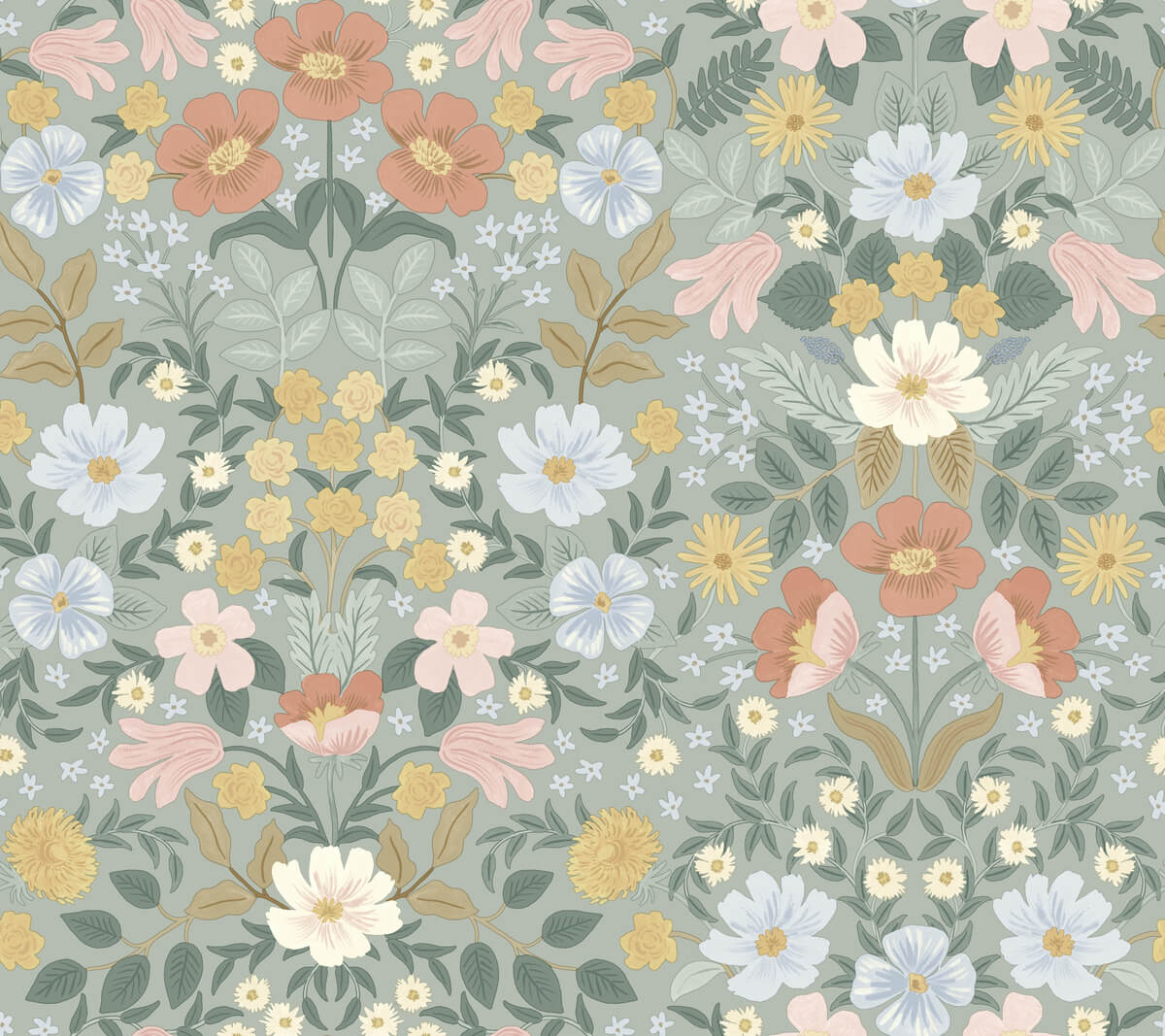 Rifle Paper Co. Bramble Garden Peel & Stick Wallpaper - Sage