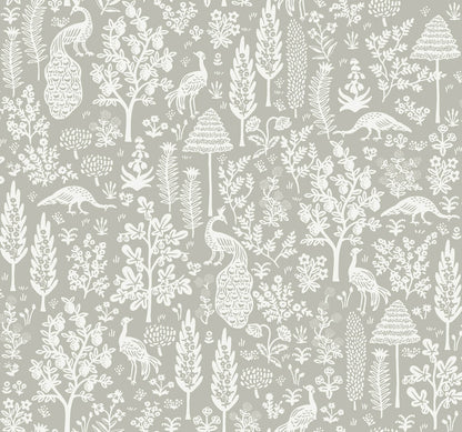 Rifle Paper Co. Menagerie Toile Wallpaper - Gray